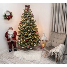 ZESTAW BOMBKI ŚWIĄTECZNE 24 SZT 7CM CZERWONE MIX ELEGANCKIE NA CHOINKĘ PRO