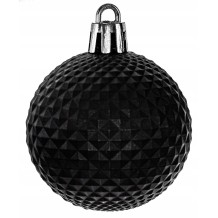 ZESTAW BOMBKI ŚWIĄTECZNE 24 SZT 5 CM CZARNE OZDOBNE ELEGANCKIE NA CHOINKĘ