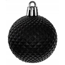 ZESTAW BOMBKI ŚWIĄTECZNE 24 SZT 5 CM CZARNE OZDOBNE ELEGANCKIE NA CHOINKĘ