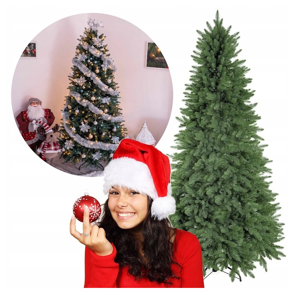 CHOINKA SZTUCZNA PE 150 CM GĘSTA REALISTYCZNA JAK ŻYWA ŚWIĄTECZNA NATURAL