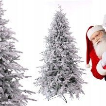 CHOINKA SZTUCZNA OŚNIEŻONA PE 220 CM GĘSTA REALISTYCZNA JAK ŻYWA 2,20M PRO