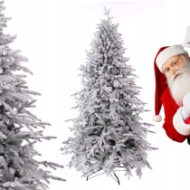 CHOINKA SZTUCZNA OŚNIEŻONA PE 220 CM GĘSTA REALISTYCZNA JAK ŻYWA 2,20M PRO