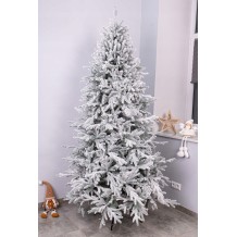 CHOINKA SZTUCZNA OŚNIEŻONA PE 220 CM GĘSTA REALISTYCZNA JAK ŻYWA 2,20M PRO