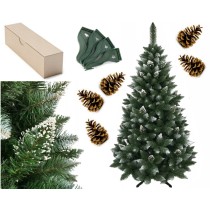 SOSNA DIAMENTOWA EXTRA 120CM 1,2M Z SZYSZKĄ BROKATEM GĘSTA CHOINKA SZTUCZNA