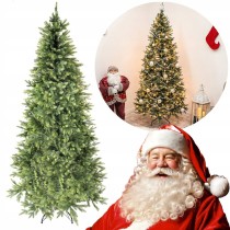 CHOINKA SZTUCZNA 220CM ŚWIERK PE 2,2M JAK ŻYWA NATURALNA GĘSTA SILIKONOWA