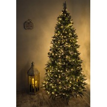 CHOINKA SZTUCZNA 220CM ŚWIERK PE 2,2M JAK ŻYWA NATURALNA GĘSTA SILIKONOWA