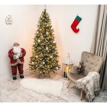 CHOINKA SZTUCZNA 220CM ŚWIERK PE 2,2M JAK ŻYWA NATURALNA GĘSTA SILIKONOWA