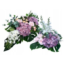 STROIK + BUKIET NA GRÓB KOMPLET 2W1 KOMPOZYCJA NAGROBNA KWIATY SZTUCZNE