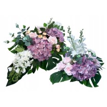 STROIK + BUKIET NA GRÓB KOMPLET 2W1 KOMPOZYCJA NAGROBNA KWIATY SZTUCZNE