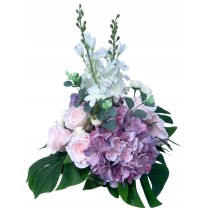 STROIK + BUKIET NA GRÓB KOMPLET 2W1 KOMPOZYCJA NAGROBNA KWIATY SZTUCZNE