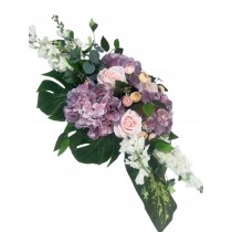 STROIK + BUKIET NA GRÓB KOMPLET 2W1 KOMPOZYCJA NAGROBNA KWIATY SZTUCZNE