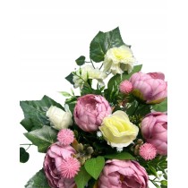 KOMPOZYCJA NAGROBNA 2W1 STROIK + BUKIET DO WAZONU DEKORACJA NA GRÓB PREMIUM