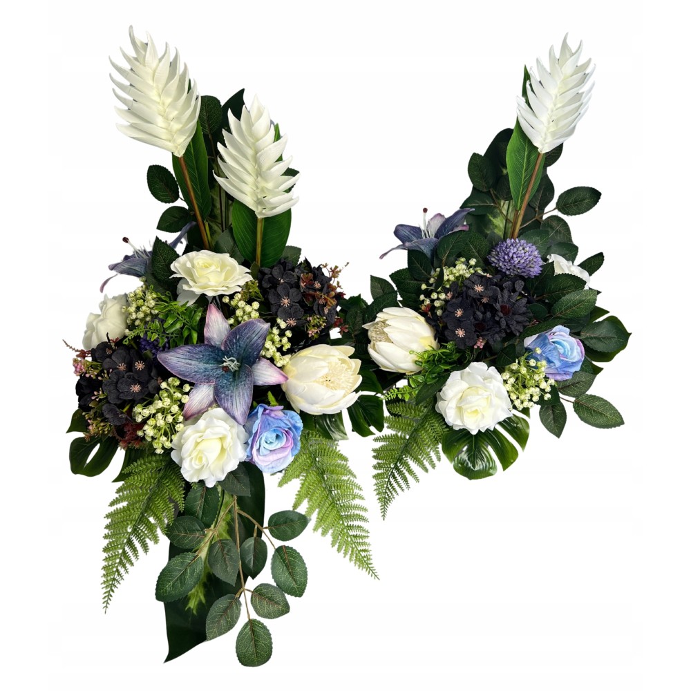 STROIK NAGROBNY 2W1 KOMPOZYCJA KWIATOWA BUKIET DO WAZONU ZESTAW PREMIUM