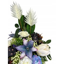 STROIK NAGROBNY 2W1 KOMPOZYCJA KWIATOWA BUKIET DO WAZONU ZESTAW PREMIUM