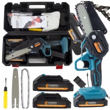 PIŁA ŁAŃCUCHOWA AKUMULATOROWA DO DREWNA LEKKA MOCNA BEZPRZEWODOWA ZESTAW XL