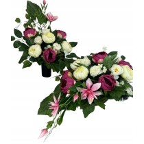 STROIK NA GRÓB 2W1 KOMPOZYCJA KWIATOWA BUKIET DO WAZONU ZESTAW PIĘKNY 2025