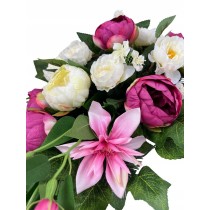 STROIK NA GRÓB 2W1 KOMPOZYCJA KWIATOWA BUKIET DO WAZONU ZESTAW PIĘKNY 2025