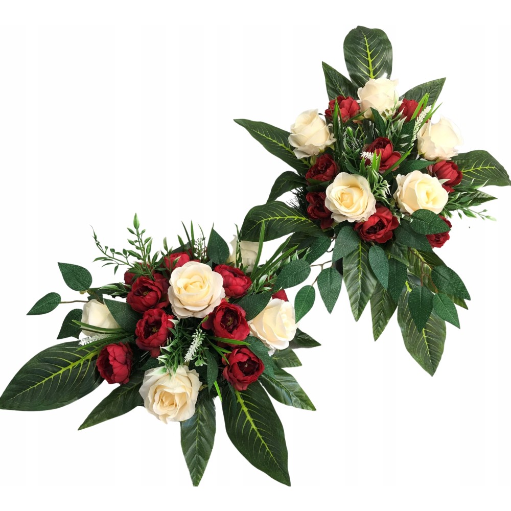 KOMPOZYCJA 2W1 - STROIK + BUKIET DO WAZONU ZESTAW NA GRÓB POMNIK CMENTARZ