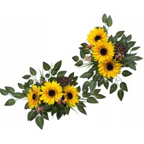 KOMPOZYCJA STROIK NA GRÓB CMENTARZ POMNIK ZESTAW 2W1 SŁONECZNIKI WAZON