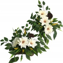 Kompozycja na Grób Stroik do Wazonu 2w1 Kwiaty Sztuczne Całoroczne Cmentarz