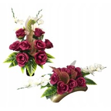 STROIK WIĄZANKA BUKIET KOMPOZYCJA ZESTAW CAŁOROCZNY SZTUCZNE KWIATY NA GRÓB