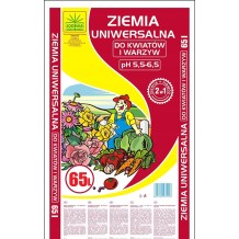 ZIEMIA UNIWERSALNA DO KWIATÓW WARZYW PALETA 65L x 20 SZT. KOMPOST Z NAWOZEM