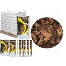 MEGA KORA SOSNOWA PALETA 80L 42 WORKI GRUBA SORT 30-80mm OGRODOWA OZDOBNA