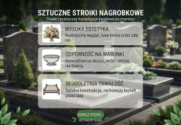 Sztuczne stroiki nagrobkowe – trwałe i estetyczne kompozycje kwiatowe na cmentarz